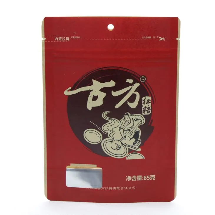 נייר אלומיניום לעמוד שקית אריזת אוכל של קראפט עם רוכסן